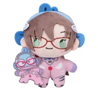 Mari Illustrious Makinami x Hangyodon Plush Doll, Evangelion x Sanrio, 4 Inches, Sega