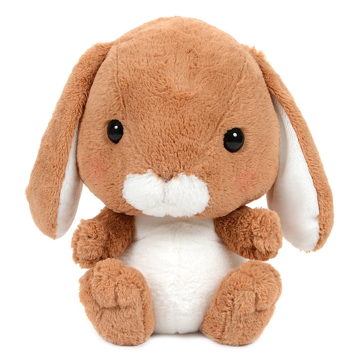Amuse Bunny Plushie Cute Stuffed Animal Toy Brown Big Size