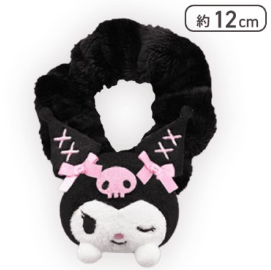 Kuromi Plushie Scrunchie Black Sanrio