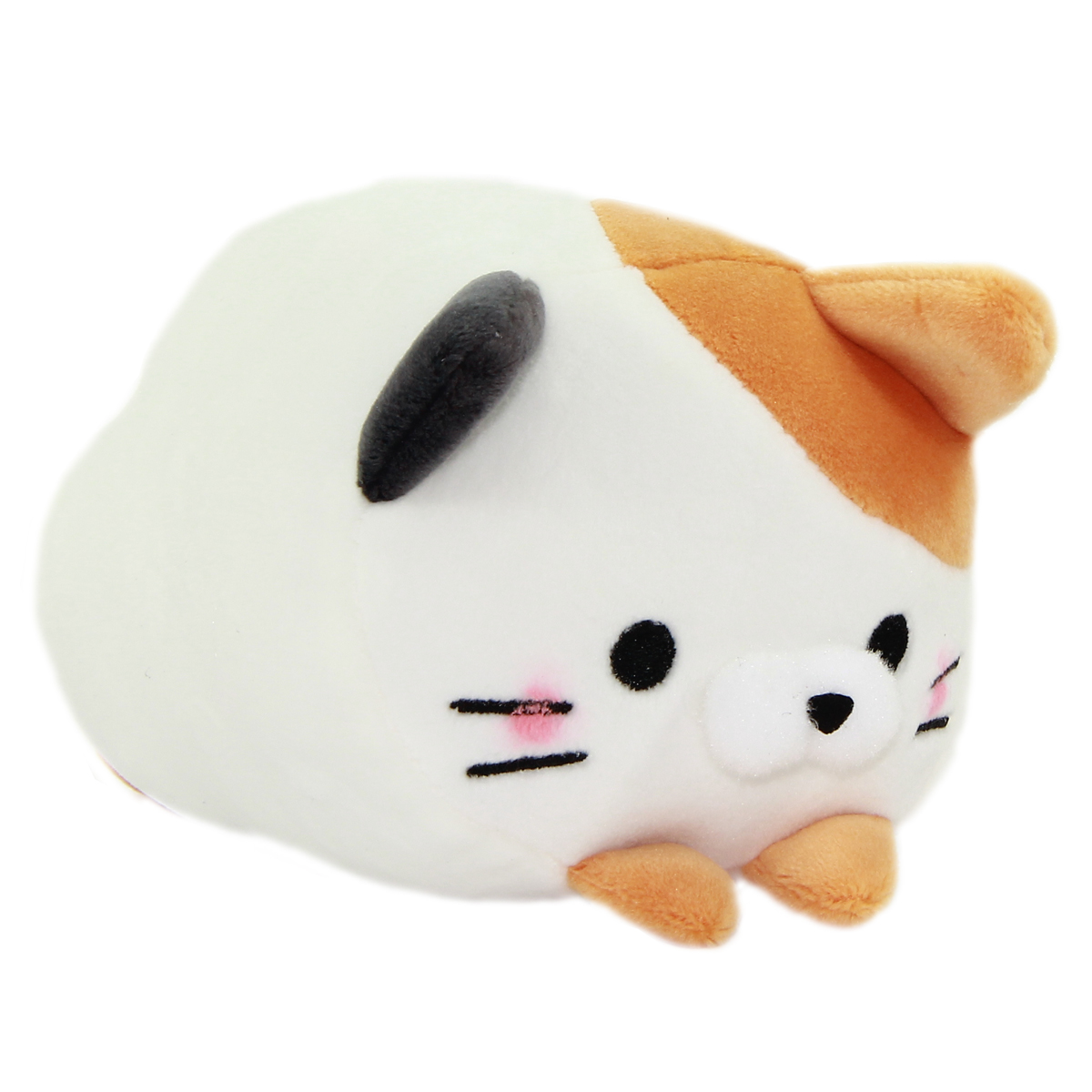 Plush Cat Squishy Toy Super Soft Stuffed Animal Neko White Mix
