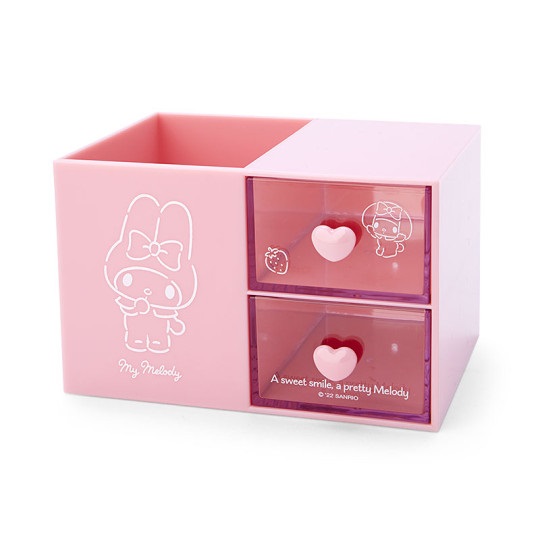 My Melody Plastic Pen Stand with Drawers Pink Sanrio