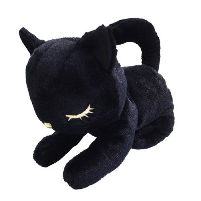 Plush Cat, Naito Design, I Love Pooh Collection, Black, 9 Inches