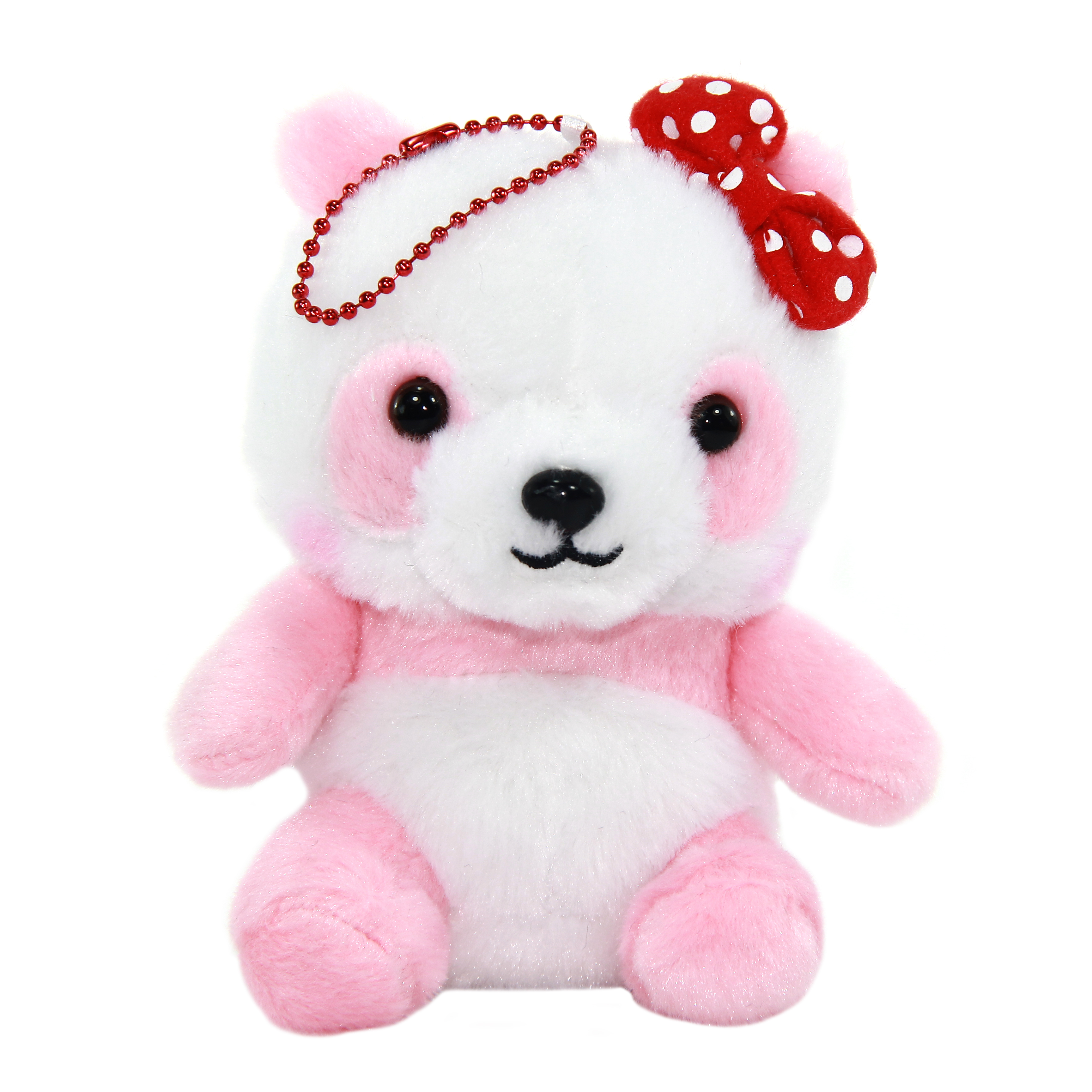 Plush Panda, Amuse, Honwaka Panda Baby, Strawberry Milk, Pink / White, 5 Inches