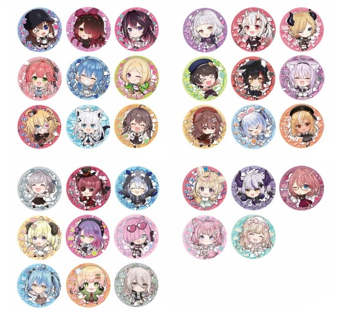 Hololive Glitter Can Badge Pin - Random Pick