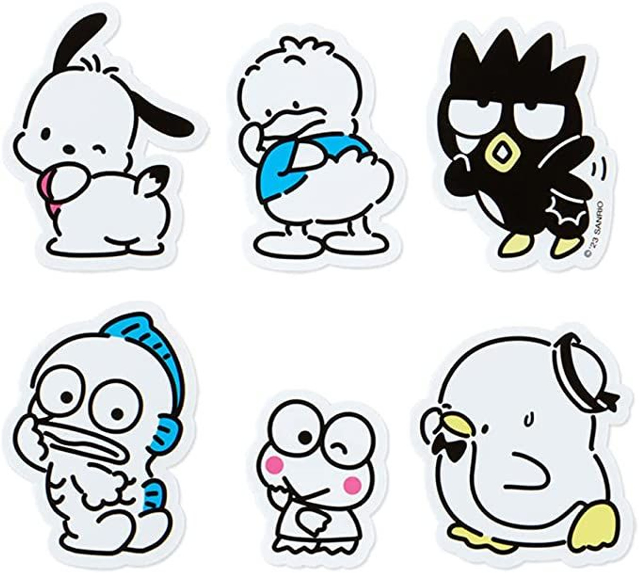 Sanrio Sticker Set Characters From HAPIDANBUI