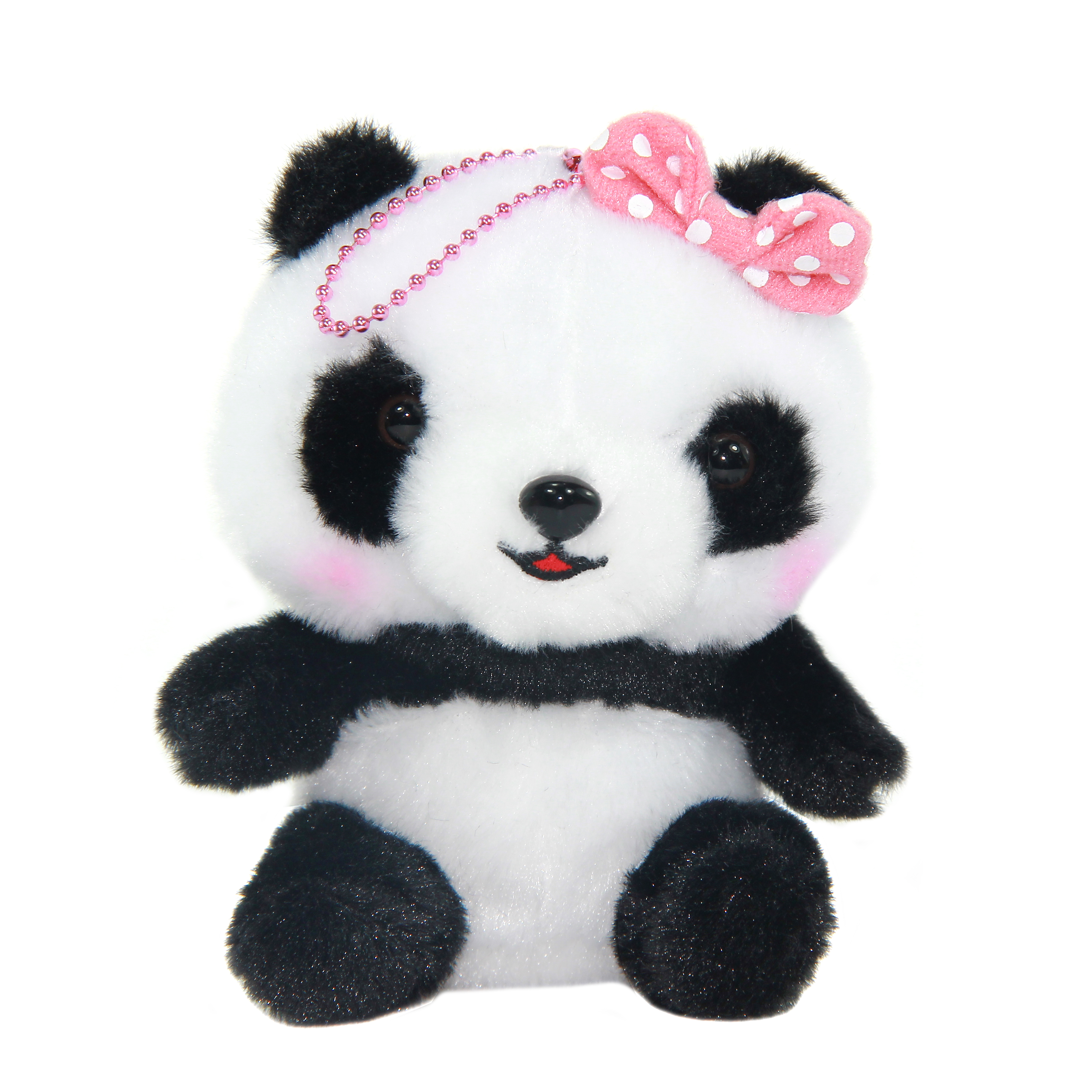 Plush Panda, Amuse, Honwaka Panda Baby, Panda Girl, Black / White, 5 Inches
