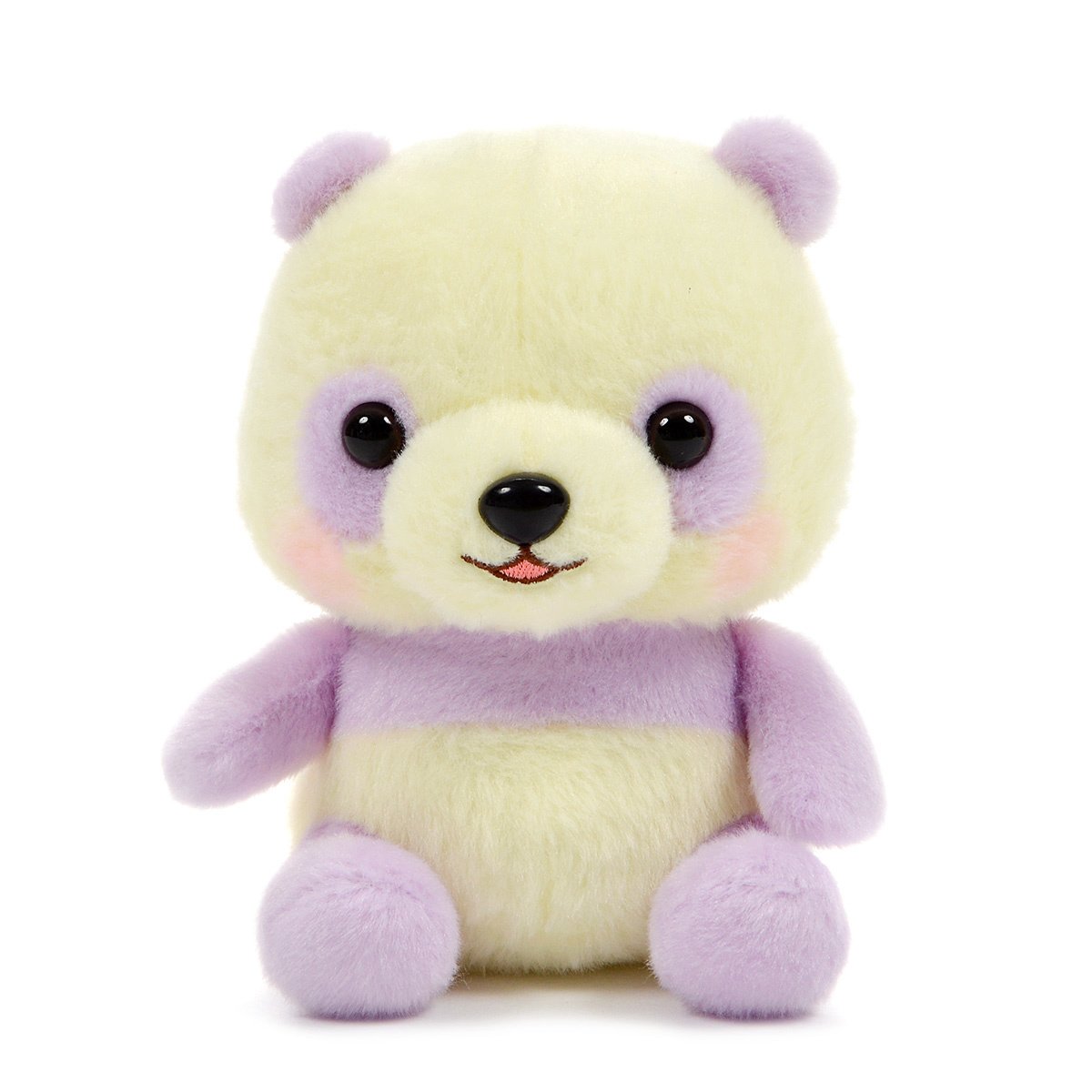 Plush Panda, Amuse, Honwaka Panda Baby, Yume Pansy, Yellow / Purple, 6 Inches