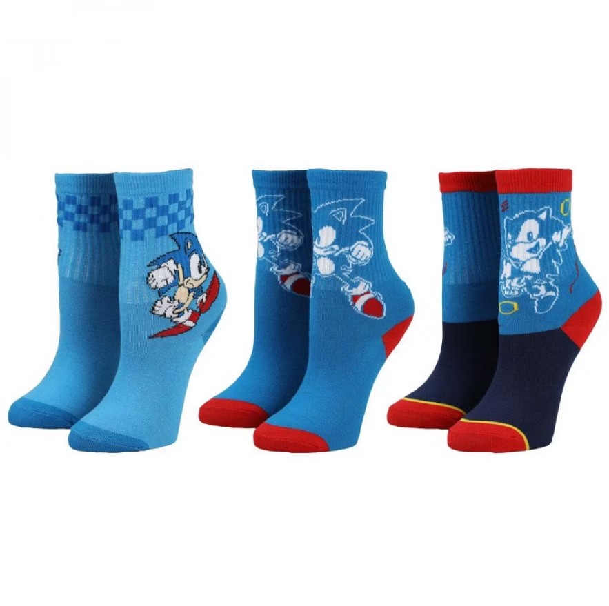 Kids Sonic the Hedgehog Socks 3 Pair