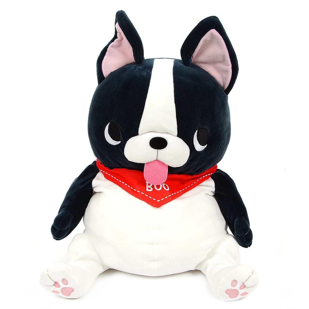 Amuse Plush Doll Pug Buruburu Boo! Boo Black / White, 17 Inches Big Size