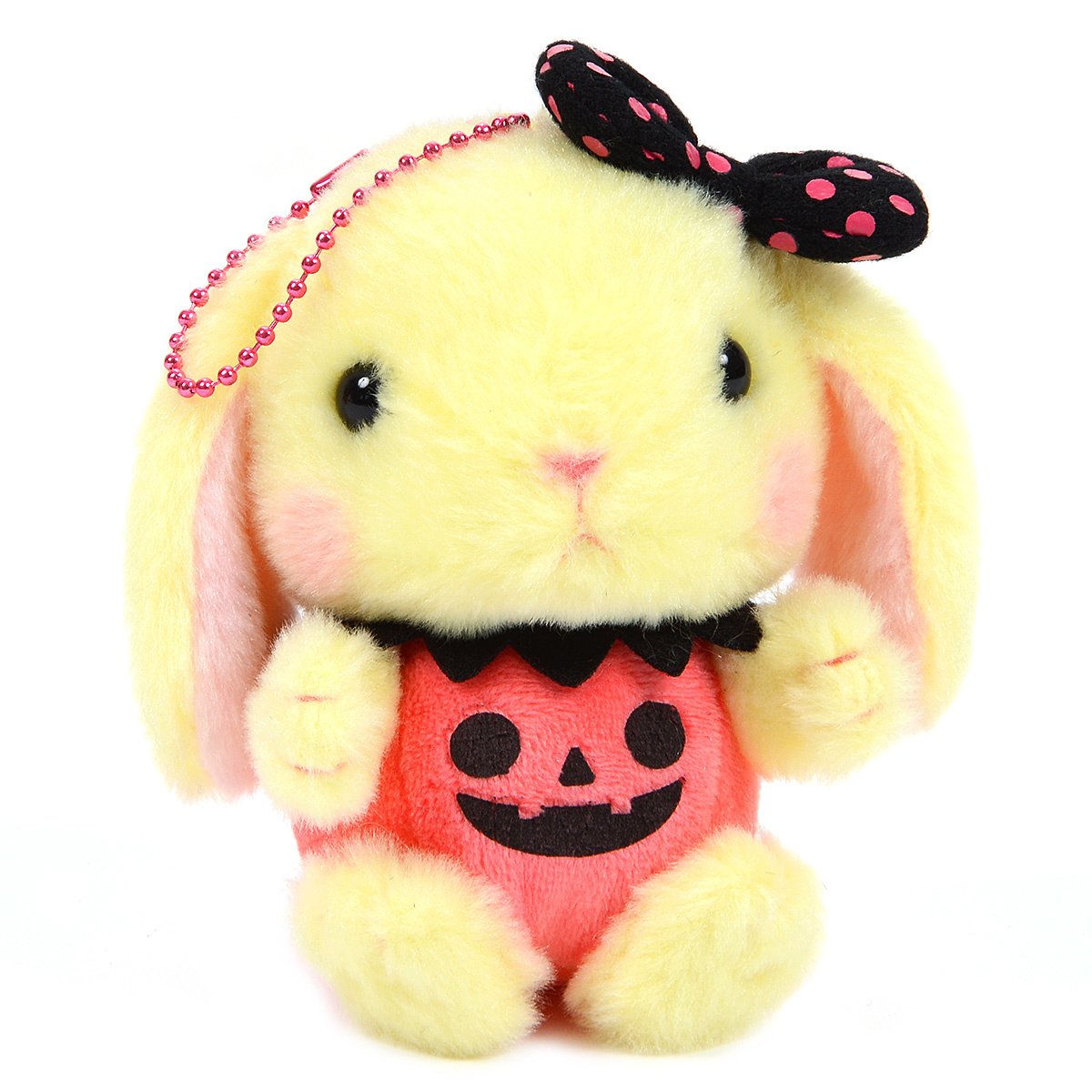 Amuse Halloween Bunny Plushie Cute Stuffed Animal Toy Yellow 4 Inches