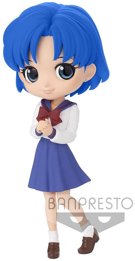 Sailor Mercury Figure, Ami Mizuno, School Uniform A Version, Q Posket, Banpresto Bandai