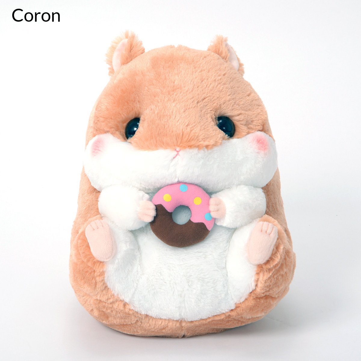 Hamster Plushie, Amuse Coroham Coron Cafe Plush Collection Coron with Donut Brown BIG