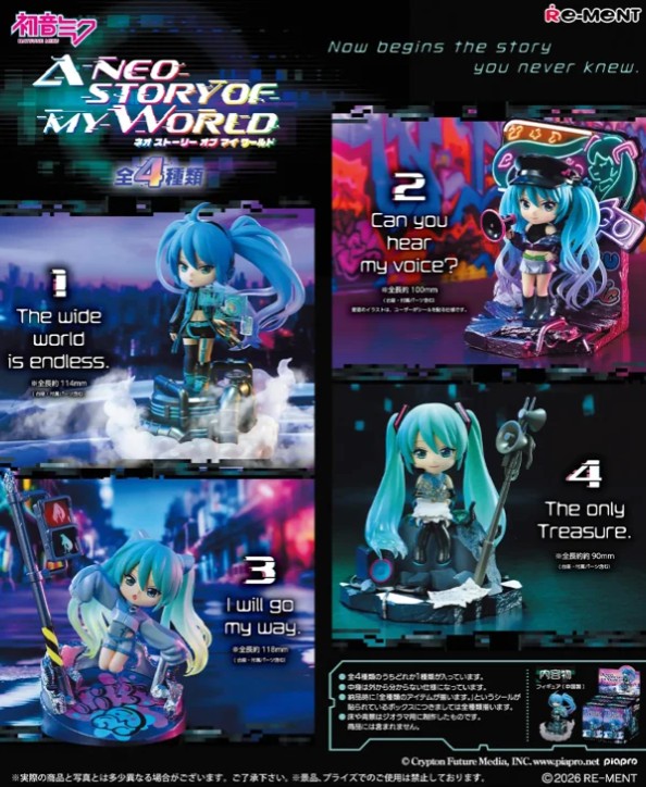 Hatsune Miku A Neo Story of my world - Random Blind Box Figure Re-Ment