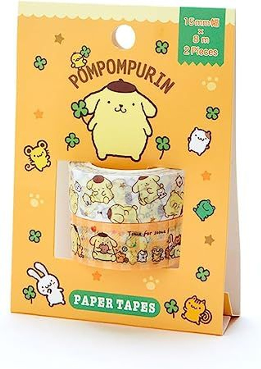 Sanrio Pom Pom Purin Washi Tape Washi-Tape Orange Set of 2