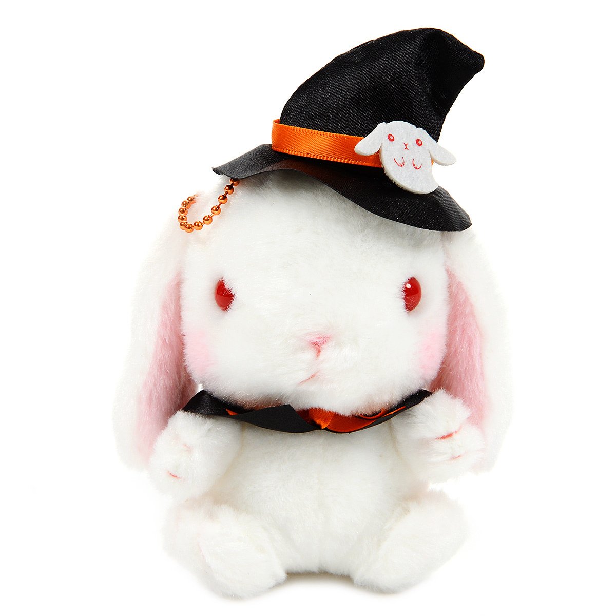 Amuse Halloween Bunny Plushie Cute Stuffed Animal Toy White 4 Inches
