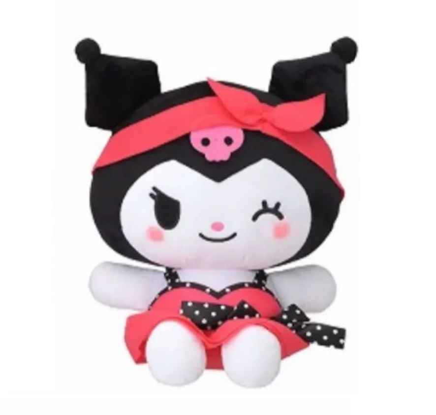 Kuromi Plush Doll, 50s Fashion Ver, 15 Inches, BIG Size, Sanrio, Sega