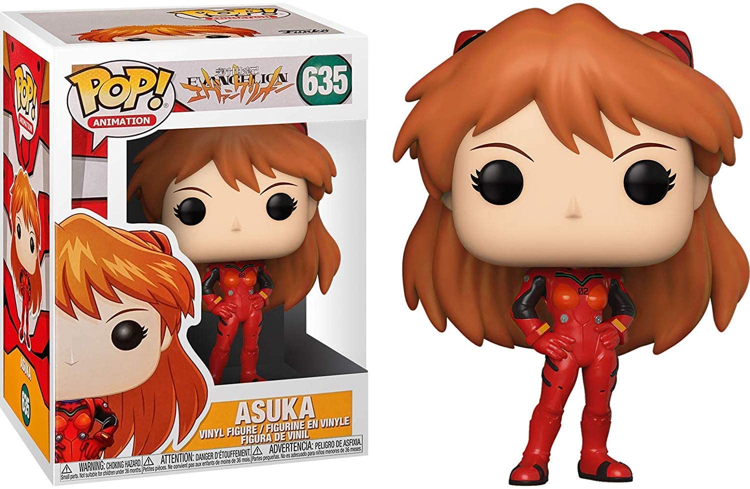 Asuka Langley Shikinami Figure Evangelion Funko Pop Animation 3.75 Inches Funko Pop 635