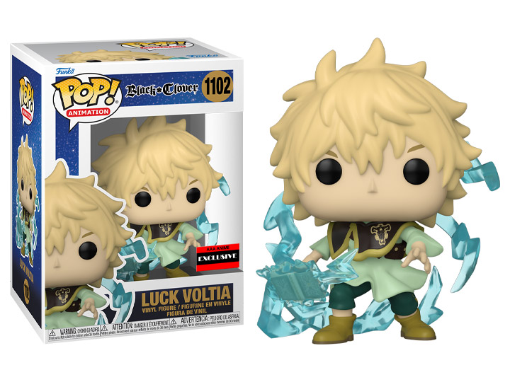 Luck Voltia Figure, Black Clover, AAA Exclusive, Funko Pop Animation 3.75 Inches Funko Pop 1102