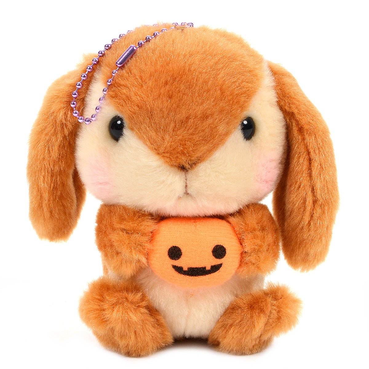 Amuse Halloween Bunny Plushie Cute Stuffed Animal Toy Brown 4 Inches