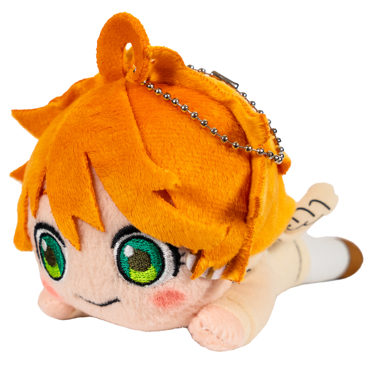 Emma Plush Doll Keychain, Nesoberi Lay Down, The Promised Neverland, Sega, 6 Inches