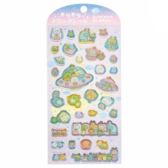 Sumikko Gurashi Sticker Set - 3D Drop Holographic Sticker - A San-X Official Japan 2023