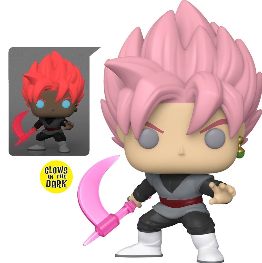 Super Saiyan Rose Goku Figure Dragon Ball Funko 1279, EE Exclusive Glows in the Dark