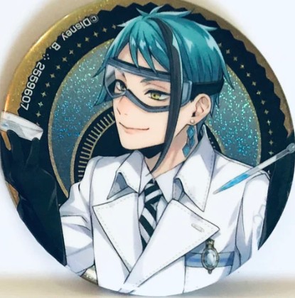 Twisted Wonderland Jade Leech Glitter Pin Badge