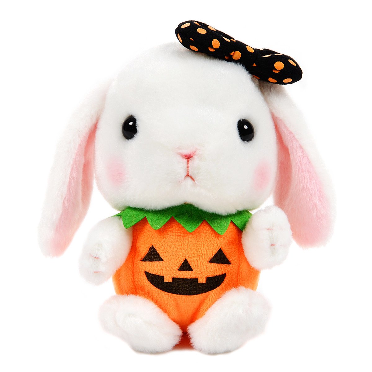 Amuse Halloween Bunny Plushie Cute Stuffed Animal Toy White 6 Inches
