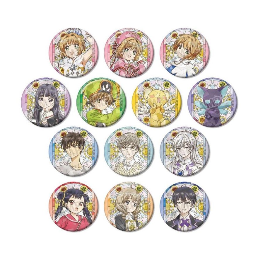 Card Captor Sakura Clear Card Arc Trading Tin Can Badge Pin - Random Pick -  1PC