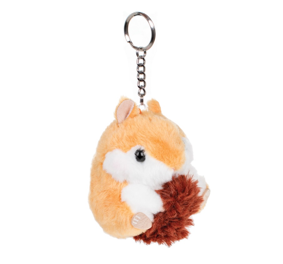 Chipmunk Plushie Keychain, Orange, Amuse, 4 Inches