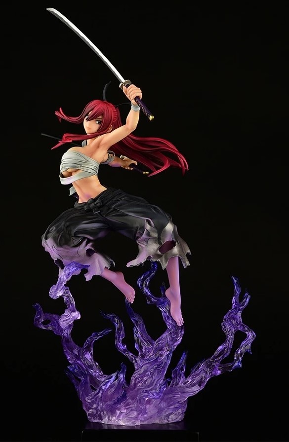 Erza Scarlet Figure, Shikkoku Samurai Ver, 1/6 Scale Pre-Painted Statue, Fairy Tail, Orca Toys