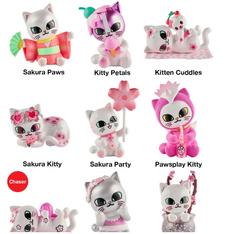 Tokidoki Cherry Blossom Cats Blind Box Figure