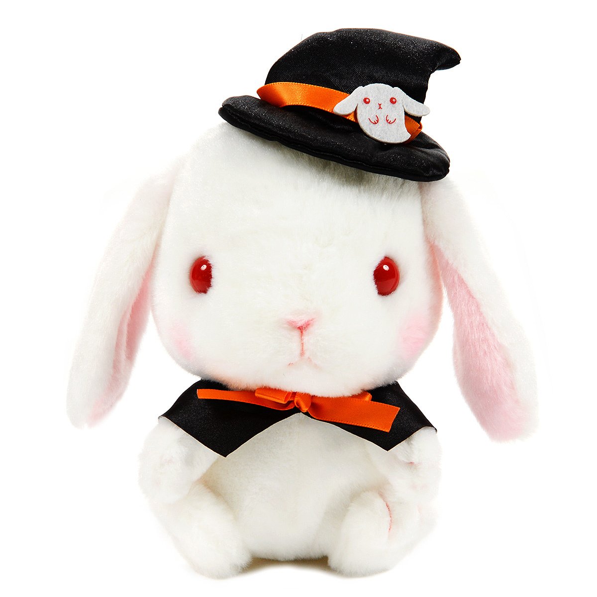 Amuse Halloween Bunny Plushie Cute Stuffed Animal Toy White 6 Inches