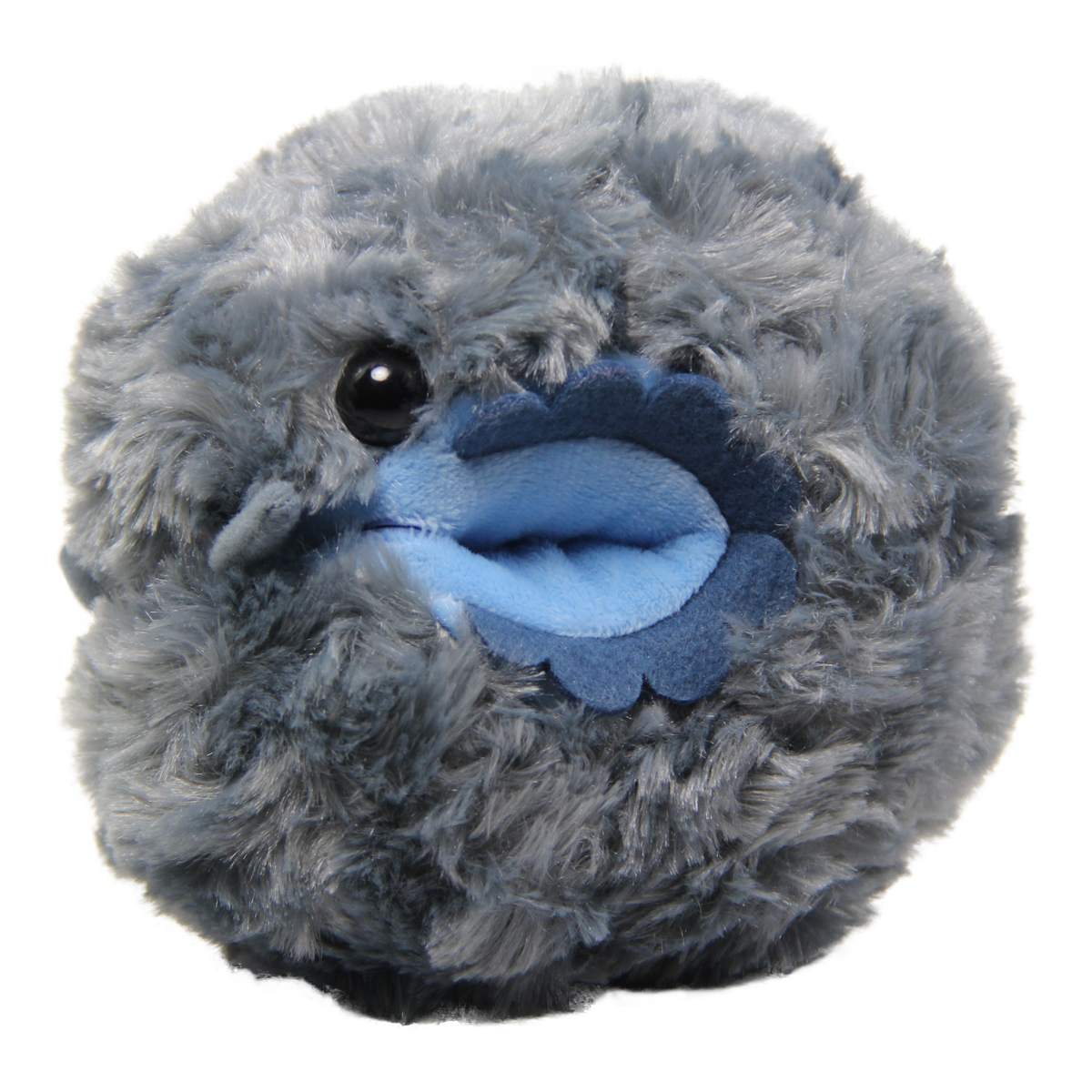 Dangomushi Super Soft Larva Roly Poly Plush Doll Gray Size 6 Inches