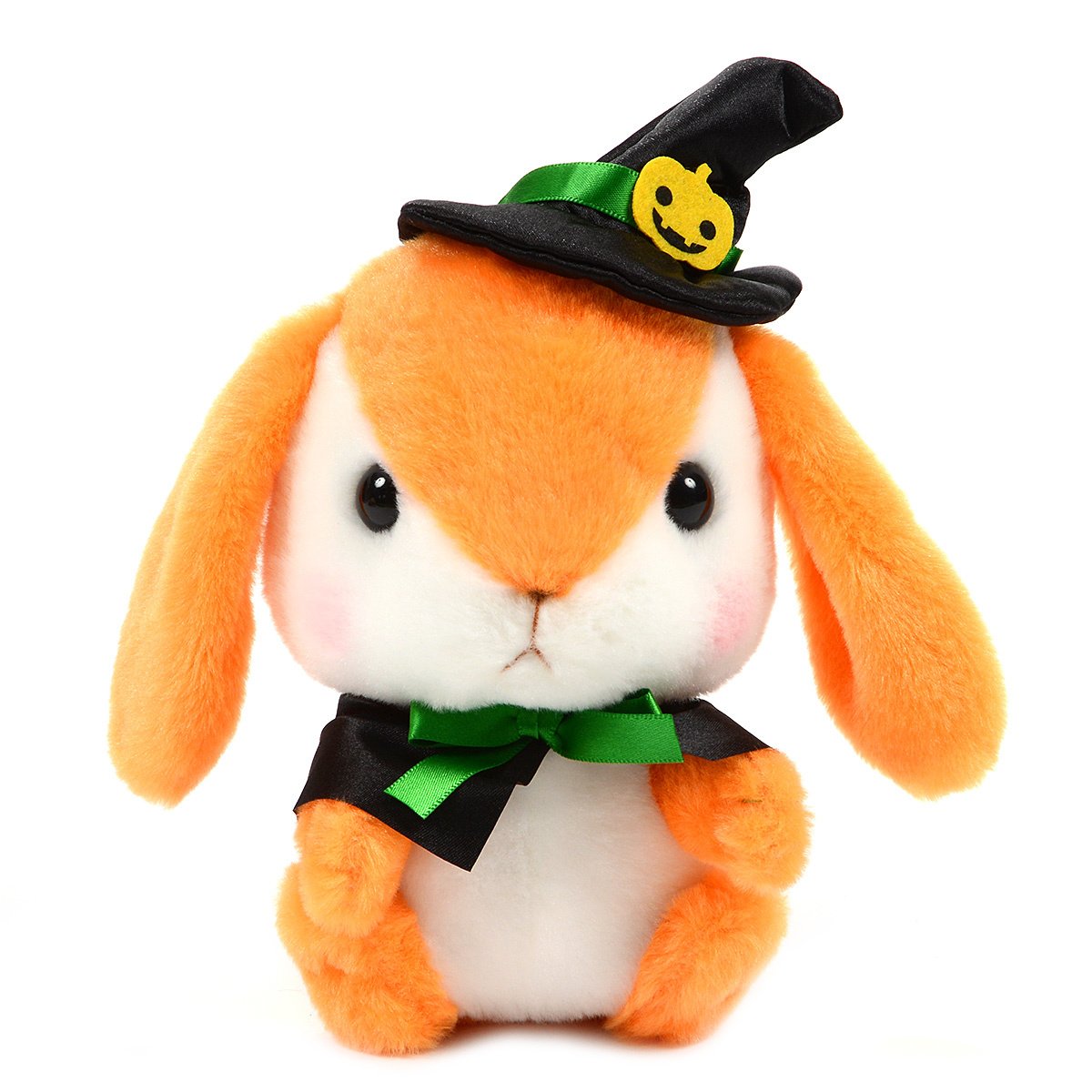 Amuse Halloween Bunny Plushie Cute Stuffed Animal Toy Orange / White 6 Inches