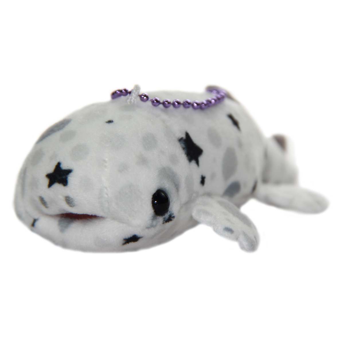 Mochi Puni Salamander Plush Doll, Keychain Size, White 4 Inches