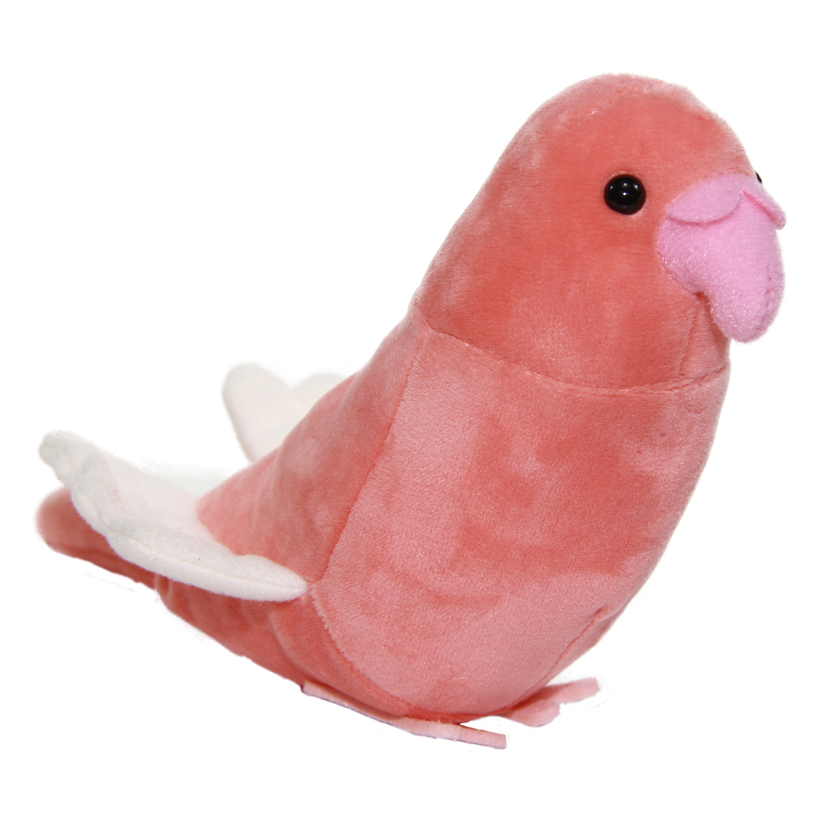 Pink Parakeet Plush Doll, Cute Birds Collection, Stuffed Animal Toy, Pink, 6 Inches