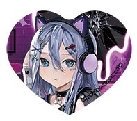 Project Sekai Colorful Stage! Feat. Hatsune Miku Holographic Heart Shaped Pin Badge Sega - Kanade Yoisaki