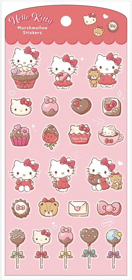 Sanrio Marshmallow Sticker Set - Hello Kitty