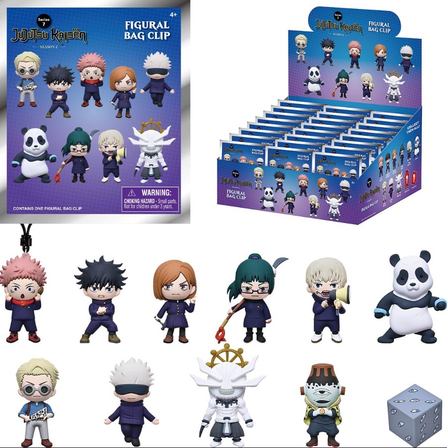 Jujutsu Kaisen Series 7, 3D Figural Bag Clip - Random Pick