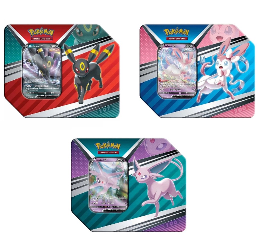 Pokemon Card Game TCG V Heroes Tin Sylveon, Espeon, Umbreon