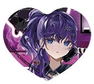 Project Sekai Colorful Stage! Feat. Hatsune Miku Holographic Heart Shaped Pin Badge Sega - Mafuyu Asahina