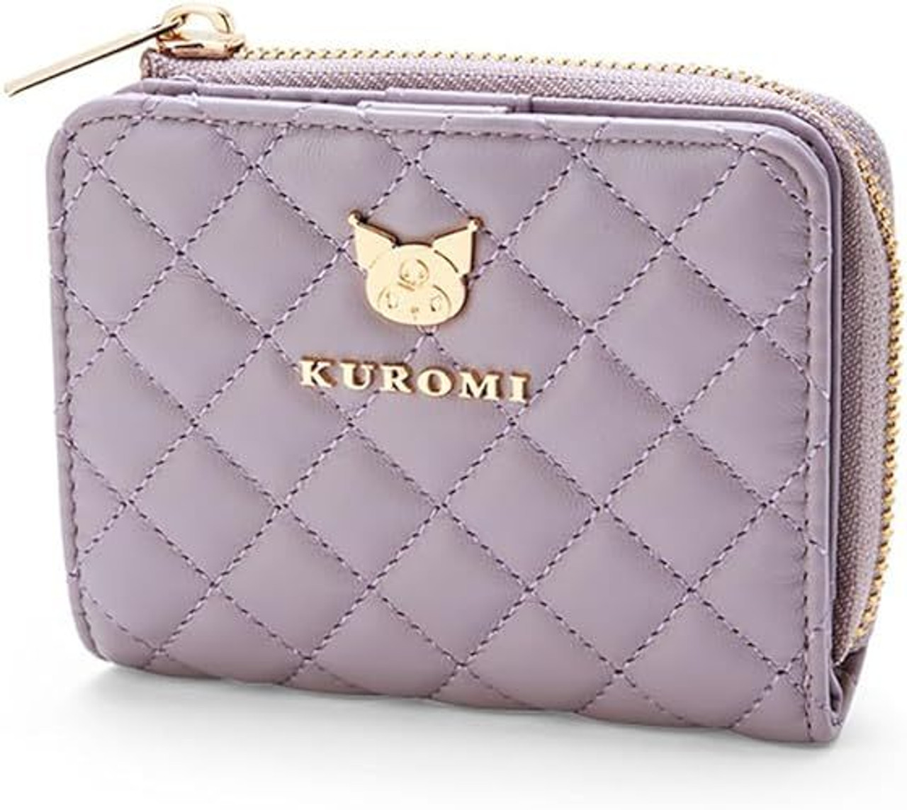 Sanrio Quilted Two-Fold Wallet - Light Purple - Kuromi