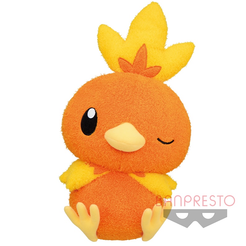 Torchic Plush Toy, Wink, Banpresto, Sun & Moon, Pokemon, Fuzzy, 15 Inches