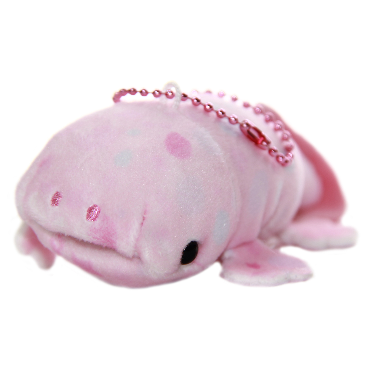 Mochi Puni Salamander Plush Doll, Keychain Size, Pink 4 Inches