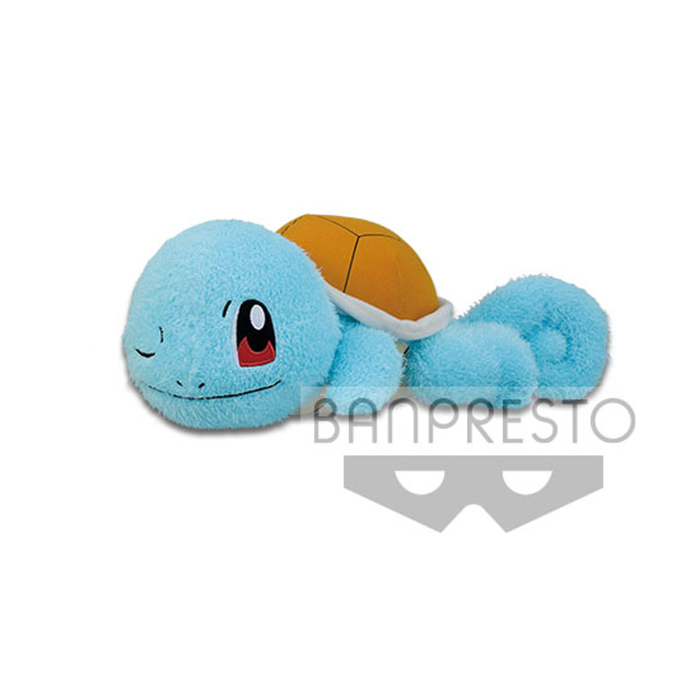 Pokemon Sun & Moon Squirtle Plush Doll Kutsurogi Time Relaxing Time 13 Inches Banpresto