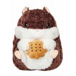 Hamster Plush Doll with Cookie Plushie, Brown, 13 Inches, BIG Size, Amuse